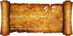 István Dénes névjegykártya